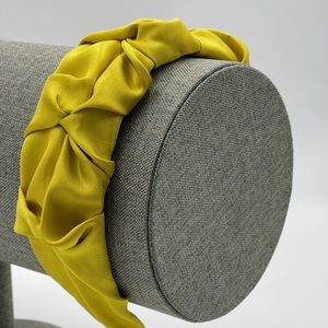 New Handmade Elegant Beautiful Quality Citron Yellow Ruffle comfy headband